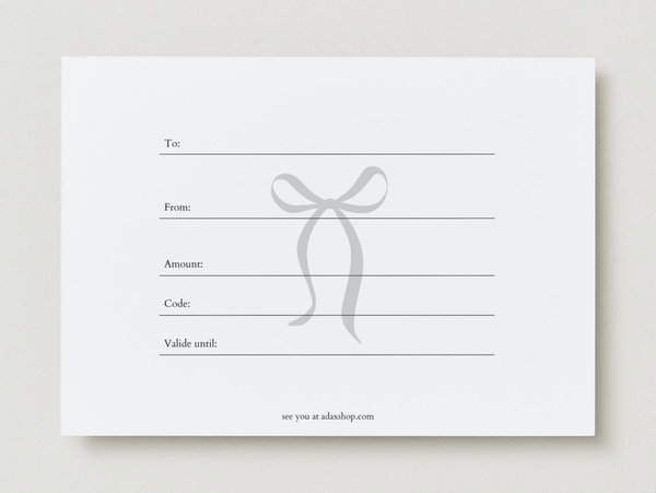 Physical & E - Gift Card - Adax Shop - 