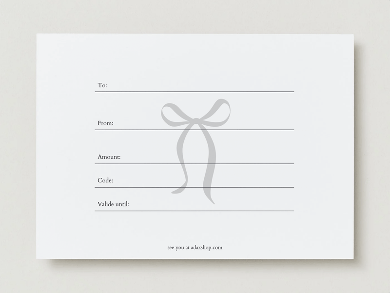 Physical & E - Gift Card - Adax Shop - 