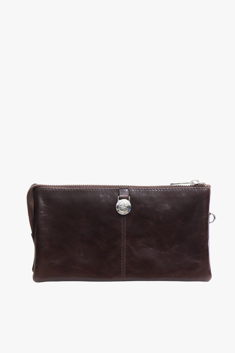 Salerno combi clutch Tine Dark brown