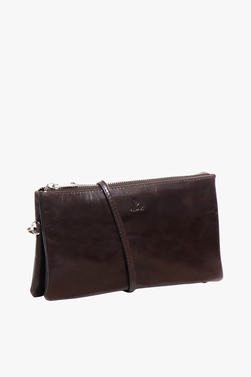 Salerno combi clutch Tine Dark brown