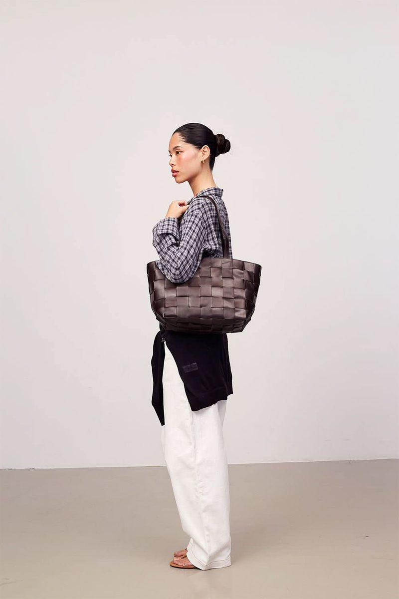 バッグ ayutama Limona shopper Meike Dark brown – Adax Shop