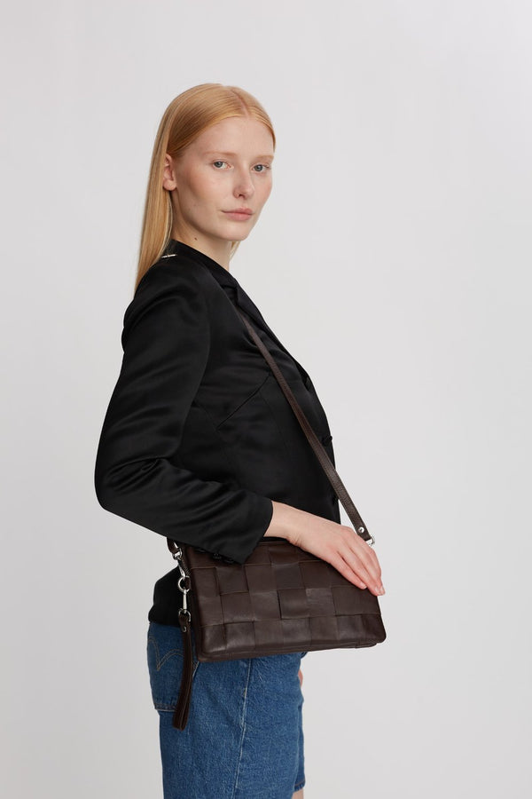 Limona combi clutch Dawn Dark brown