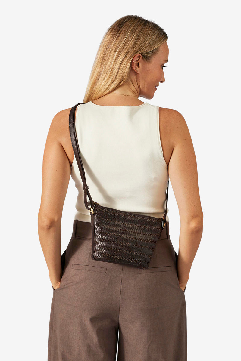 Lucca shoulder bag Celeste Dark brown