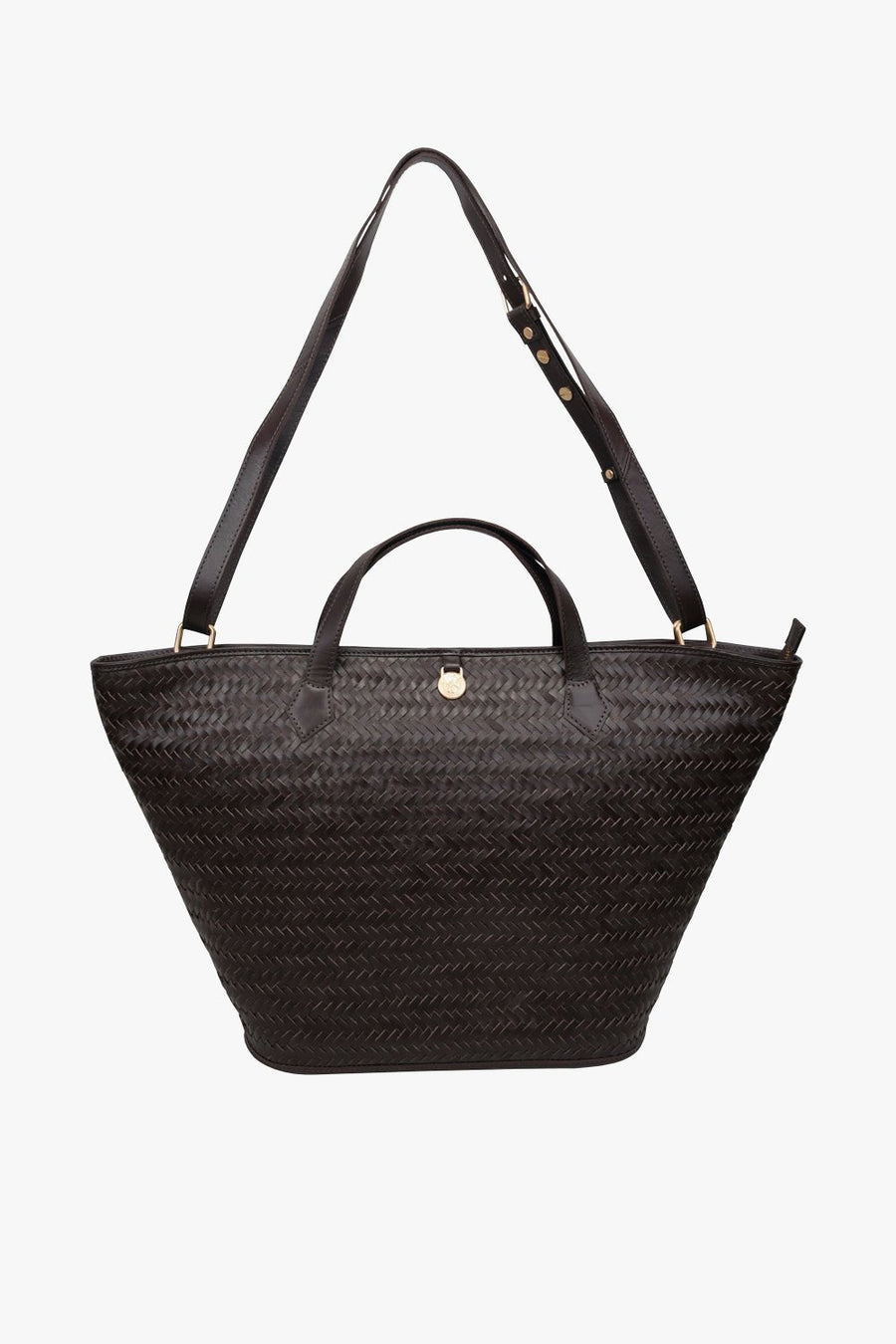 Lucca shopper Flora Dark brown - Adax Shop - Shopper