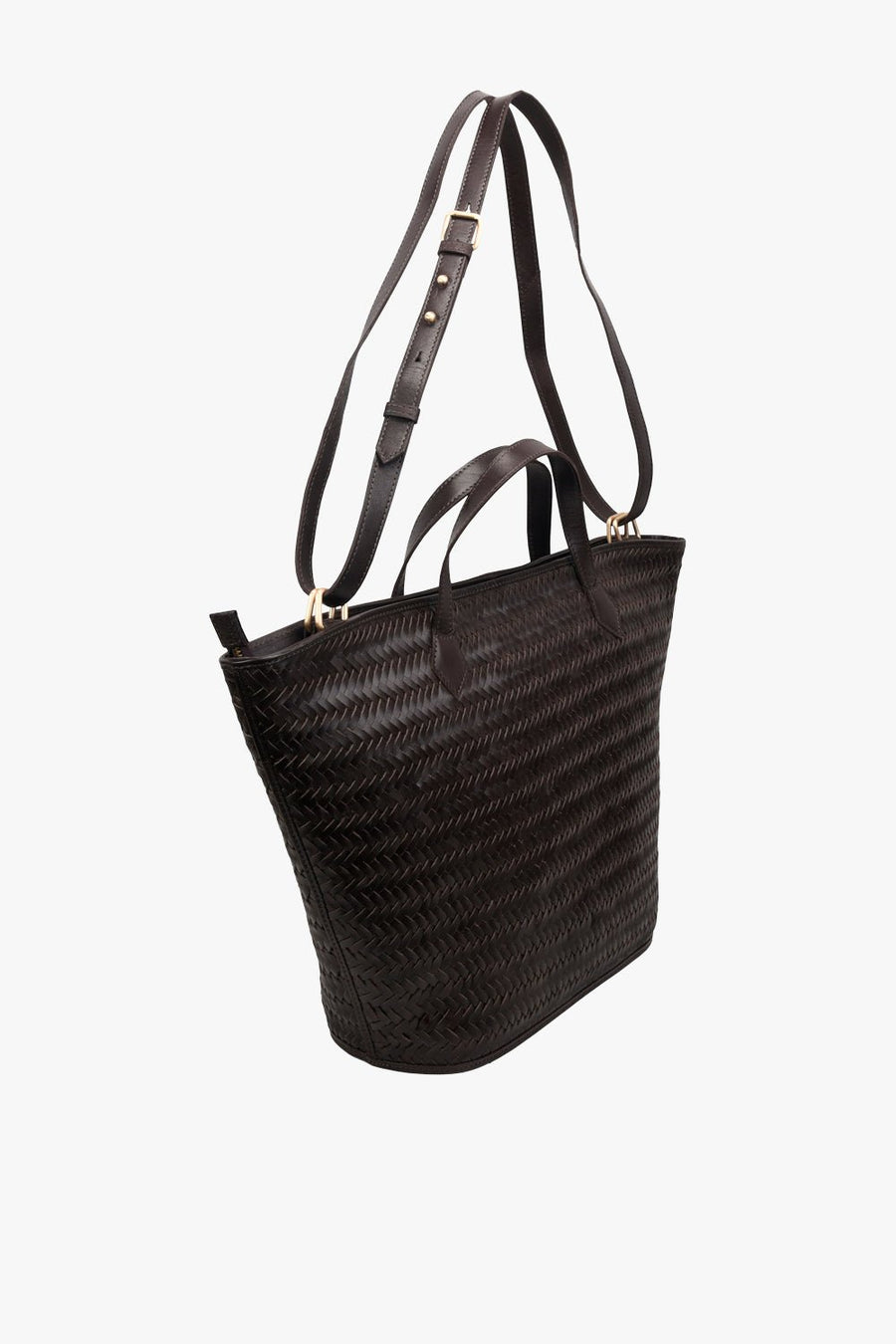 Lucca shopper Flora Dark brown - Adax Shop - Shopper