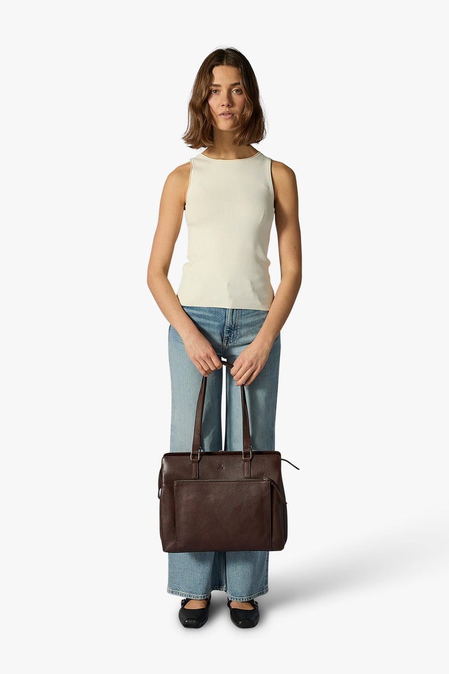 Bergamo working bag Lucca Dark brown - Adax Shop - Business