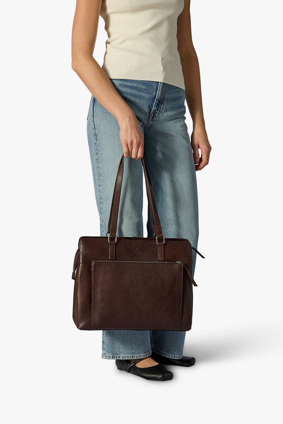 Bergamo working bag Lucca Dark brown - Adax Shop - Business