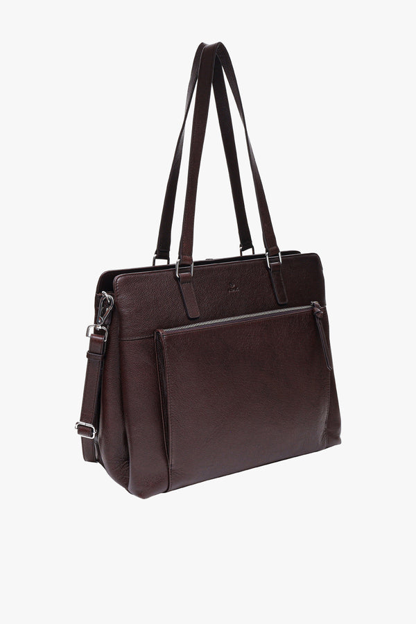 Bergamo working bag Lucca Dark brown