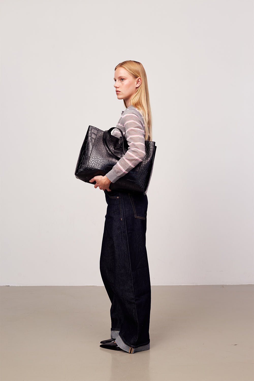 Teramo shopper Iris Black – Adax Shop