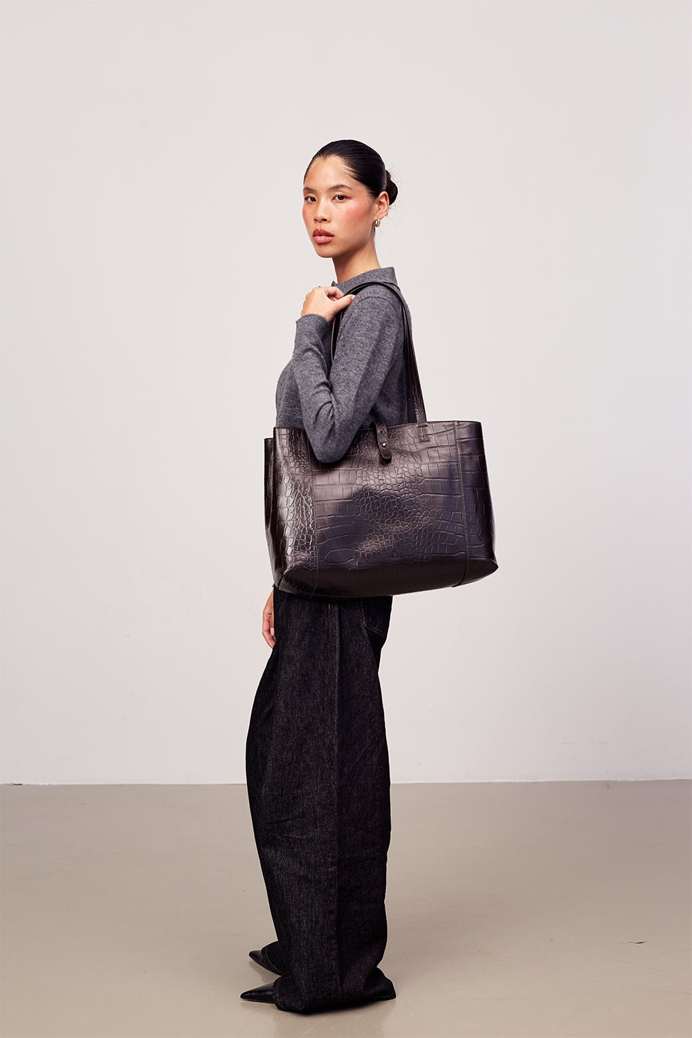 ベリジェアクロ Teramo shopper Iris Dark brown – Adax Shop