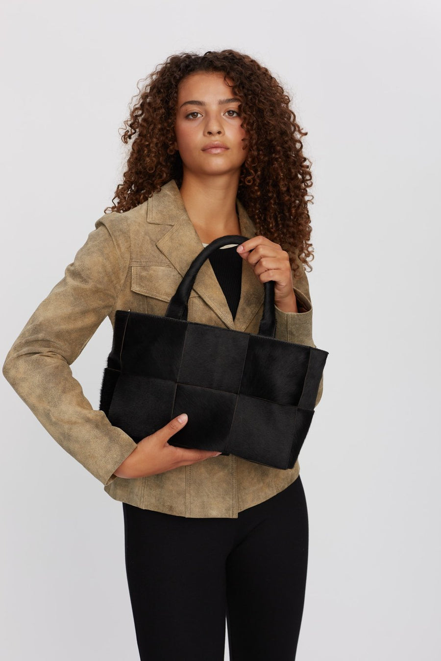 Molino braided handbag Harper Black - Adax Shop - Handbag