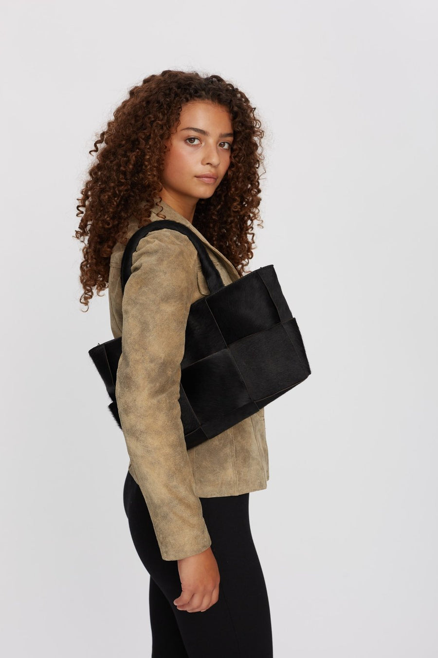 Molino braided handbag Harper Black - Adax Shop - Handbag