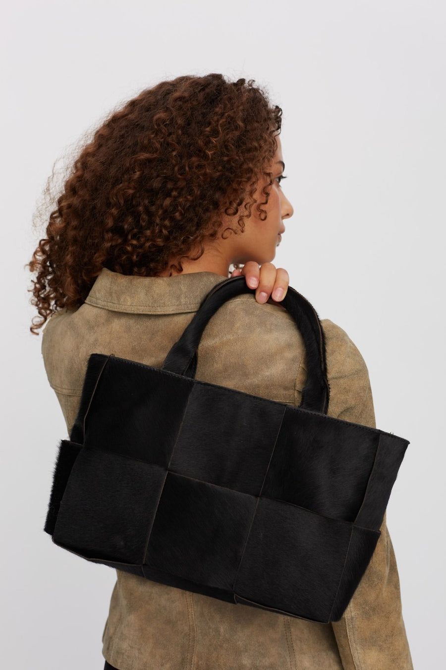 Molino braided handbag Harper Black - Adax Shop - Handbag