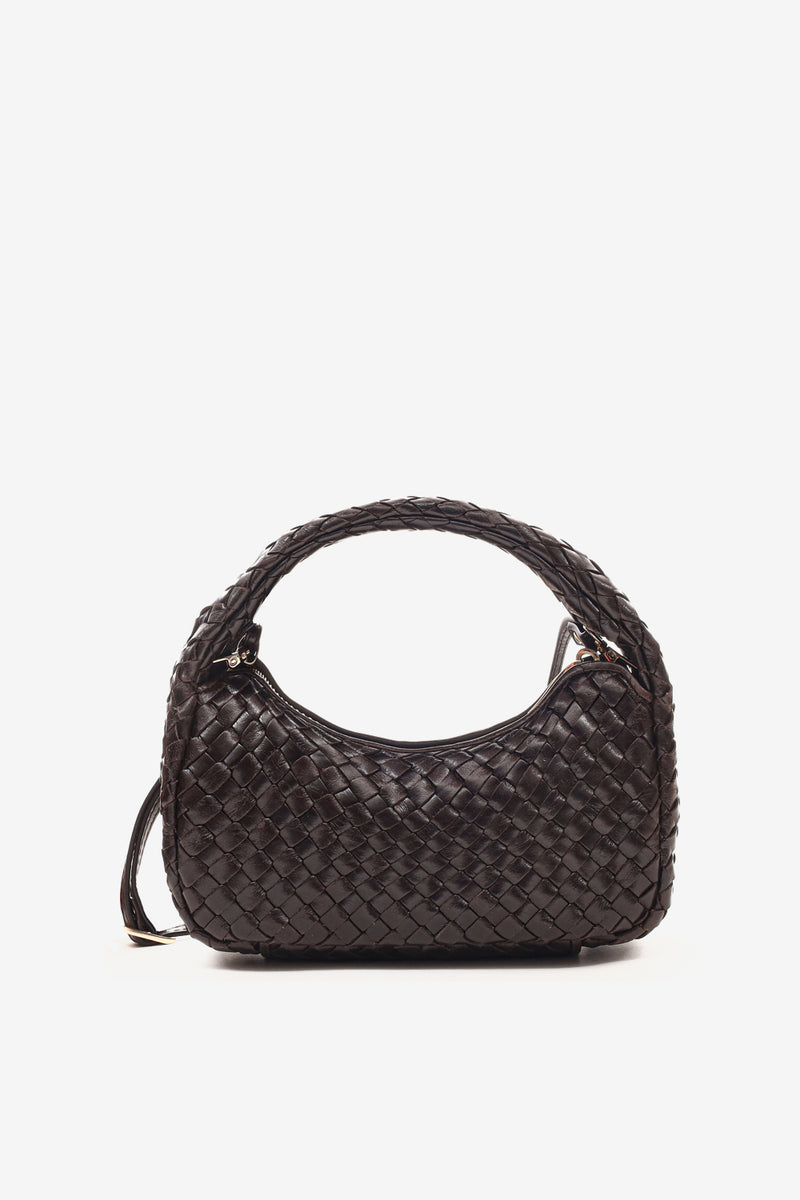 Bolso de hombro de Salerno Madelaine Marrón oscuro