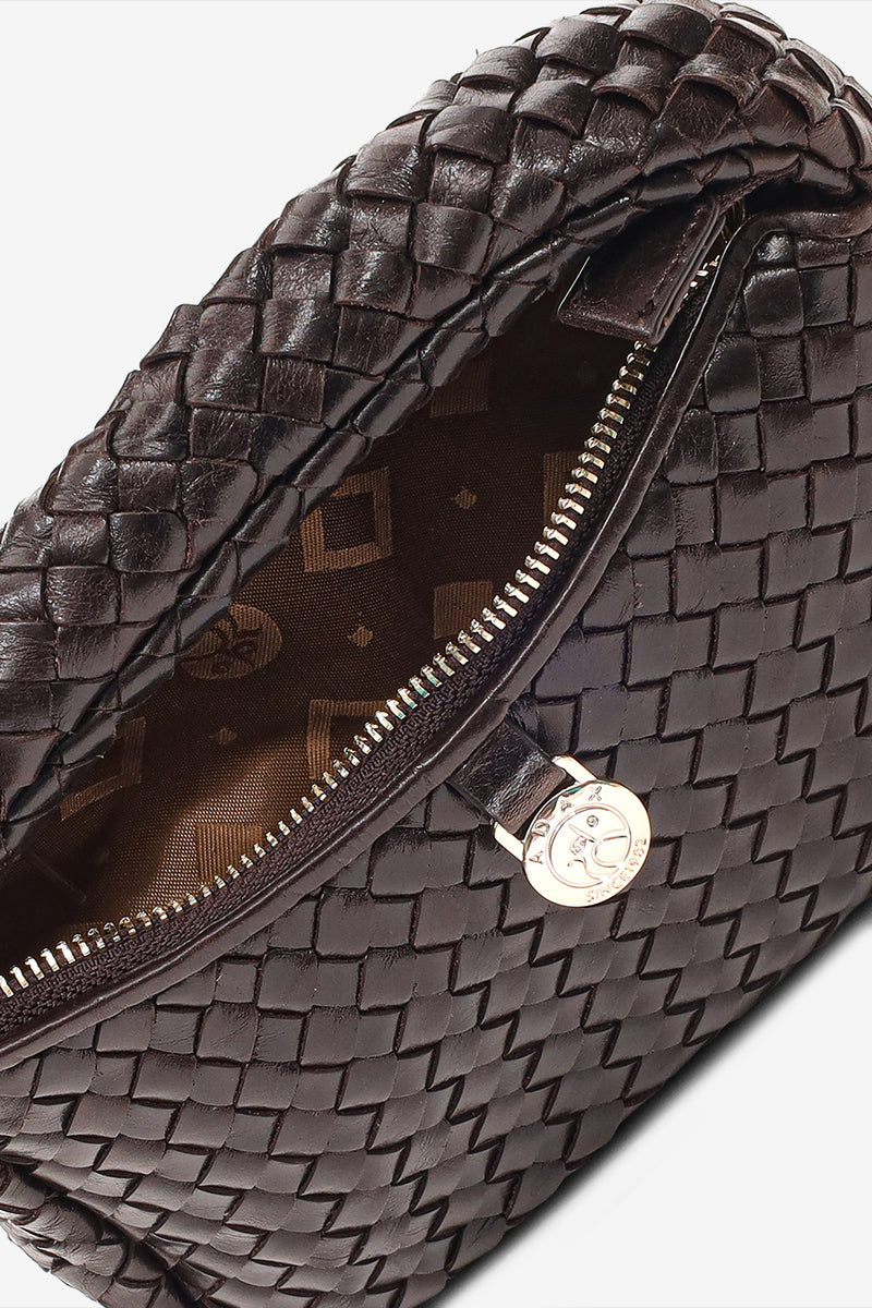 Bolso de hombro de Salerno Madelaine Marrón oscuro