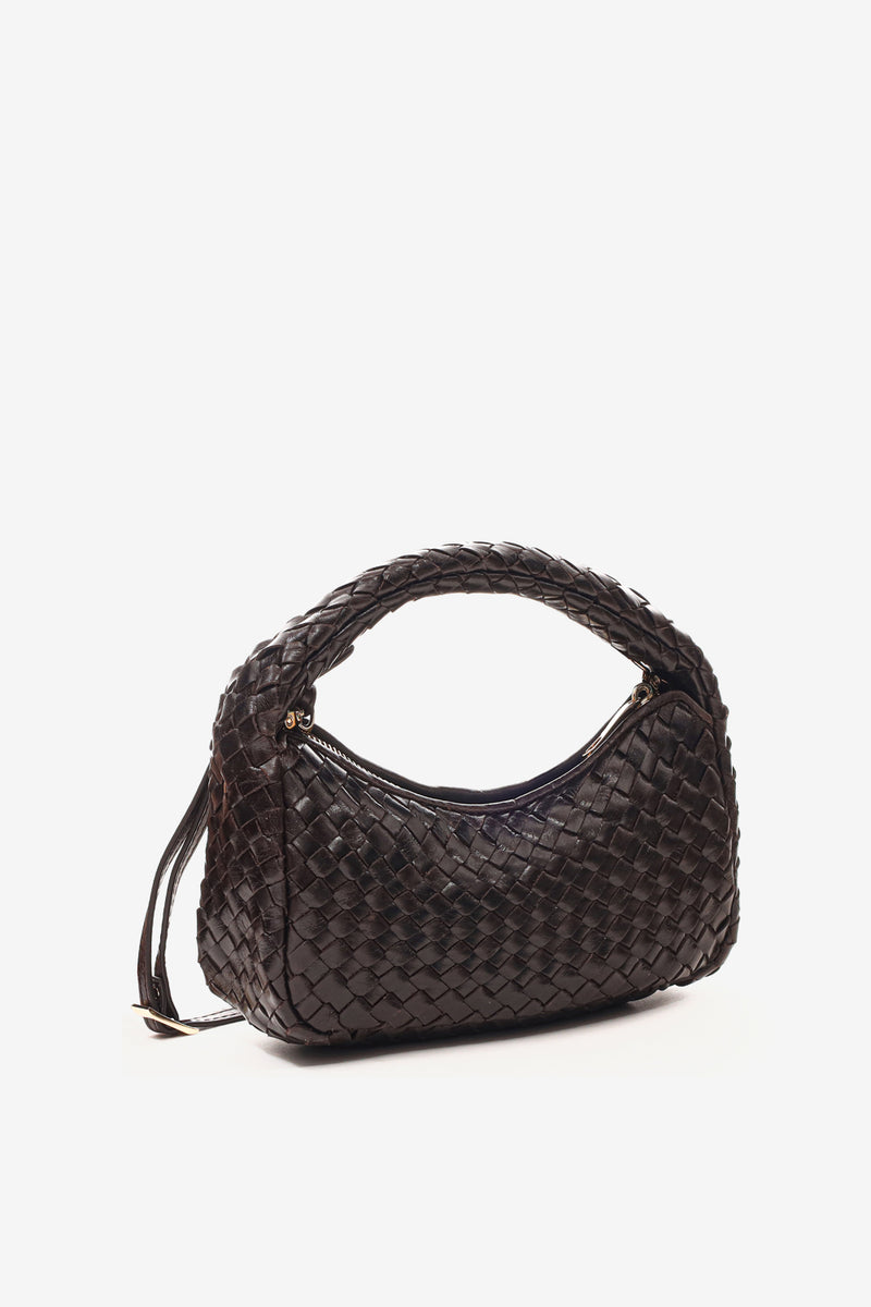 Bolso de hombro de Salerno Madelaine Marrón oscuro