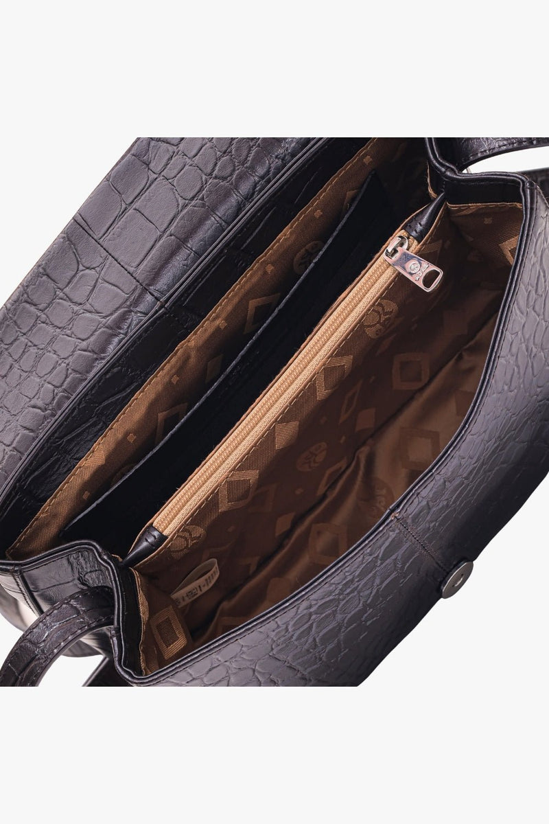 Teramo shoulder bag Evelina Dark brown - Adax Shop - Tasker