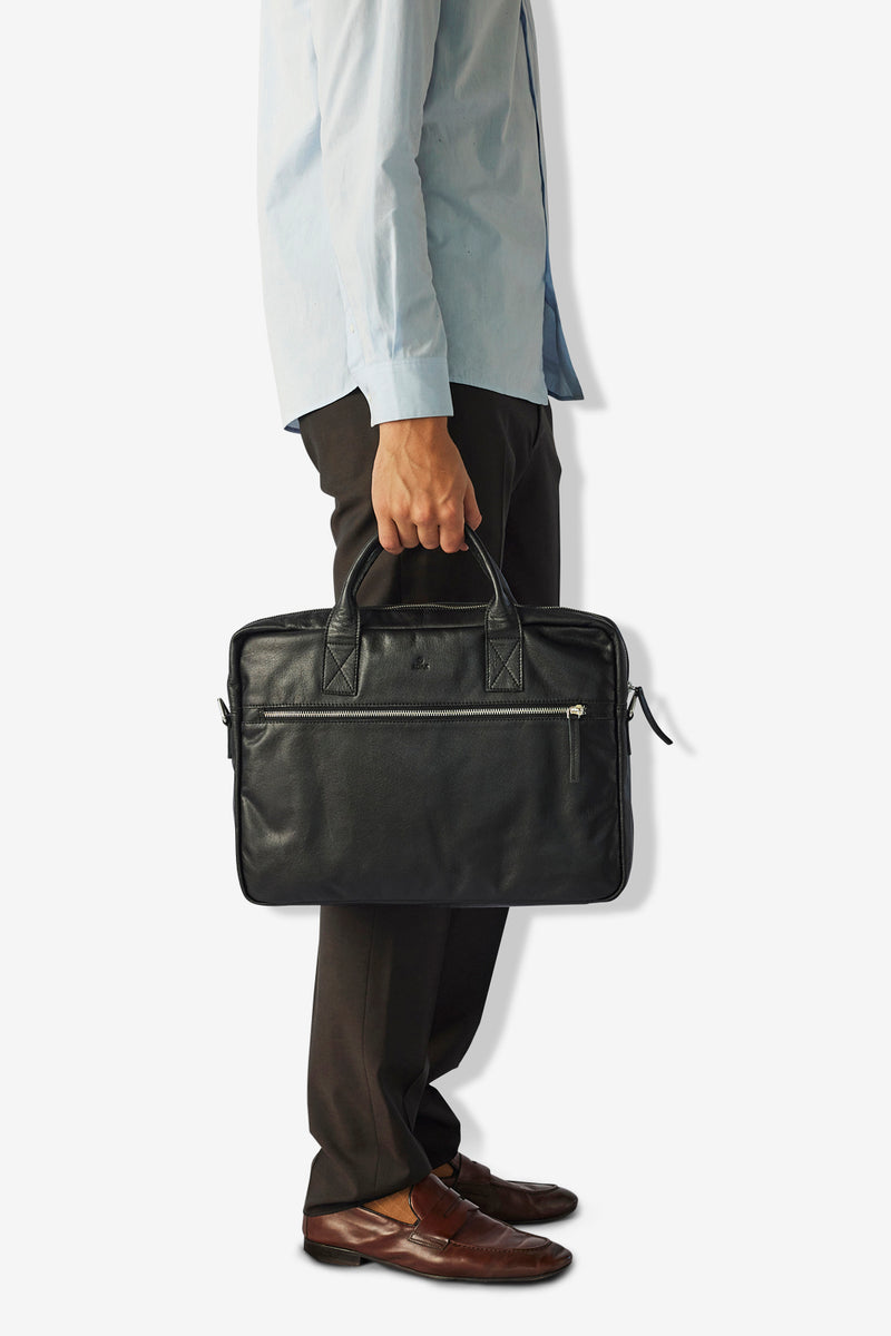 Prato briefcase Tobias Black