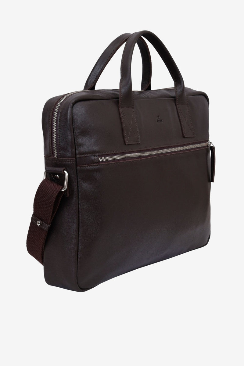 Prato briefcase Tobias Dark brown