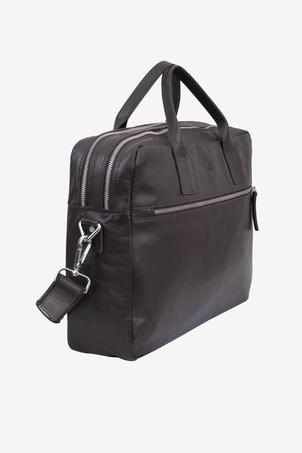 Prato briefcase Axel Dark brown