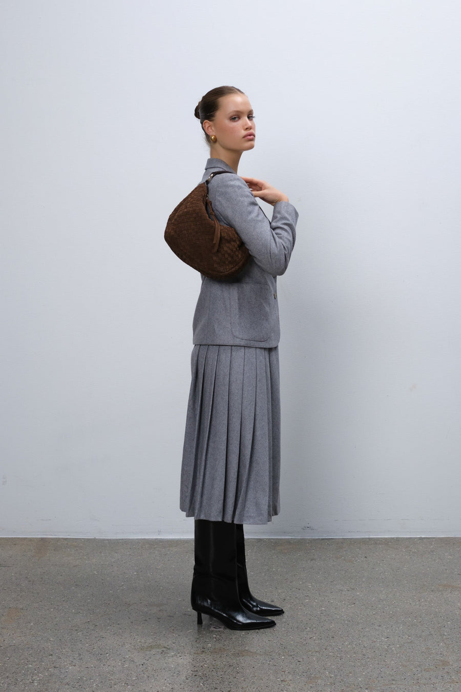 Rozzano Marlin braided Chocolate - Adax Shop - Shoulder bags