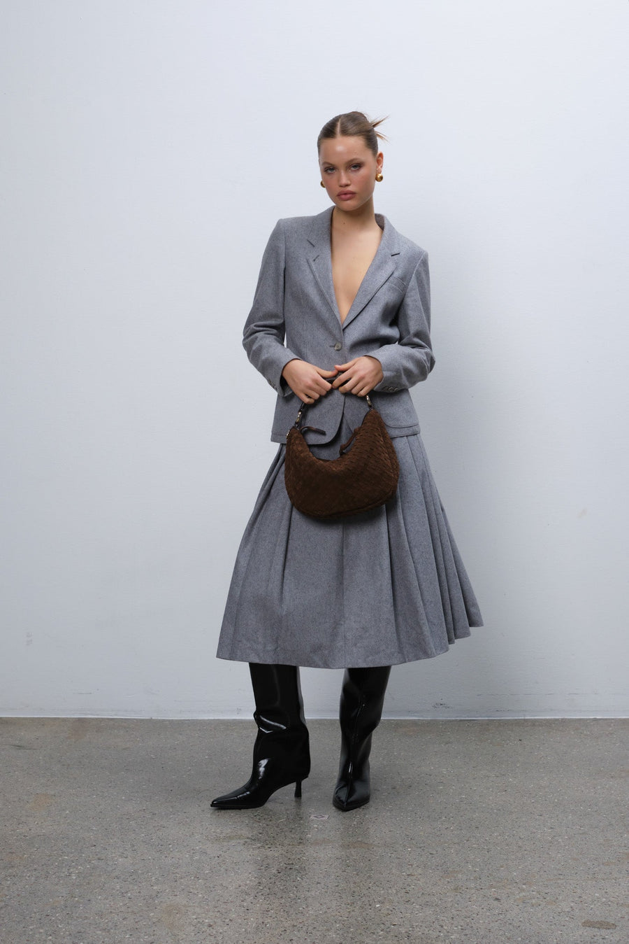 Rozzano Marlin braided Chocolate - Adax Shop - Shoulder bags