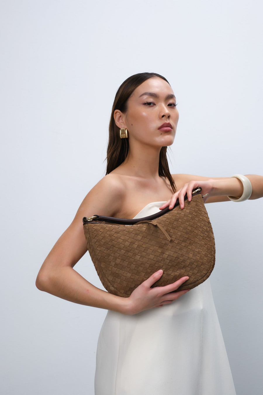 Rozzano Marlin braided Latte - Adax Shop - Shoulder bags