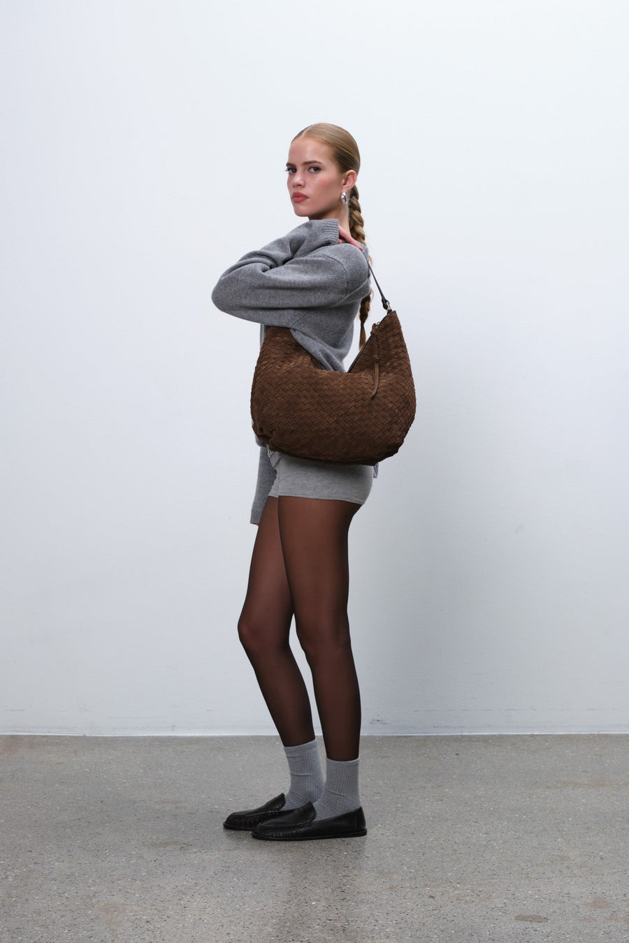 Rozzano Mindy braided Chocolate - Adax Shop - Shoulder bags