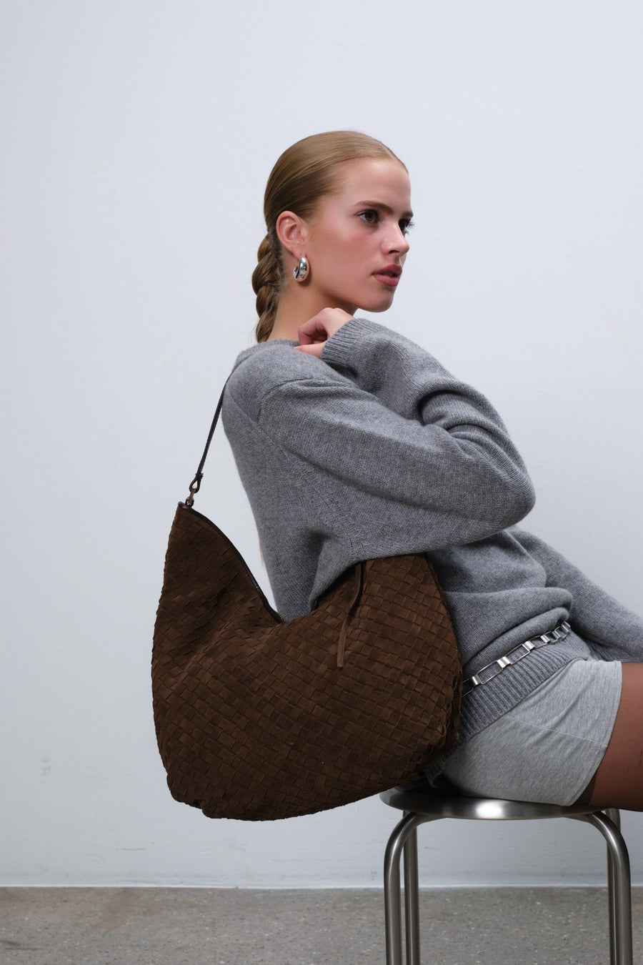 Rozzano Mindy braided Chocolate - Adax Shop - Shoulder bags