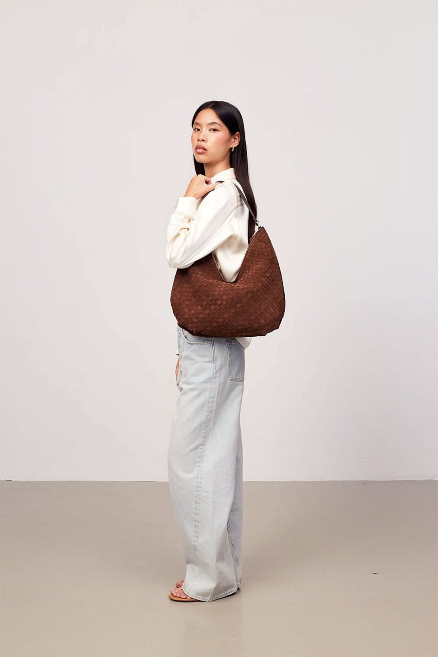 Rozzano Mindy braided Chocolate - Adax Shop - Shoulder bags