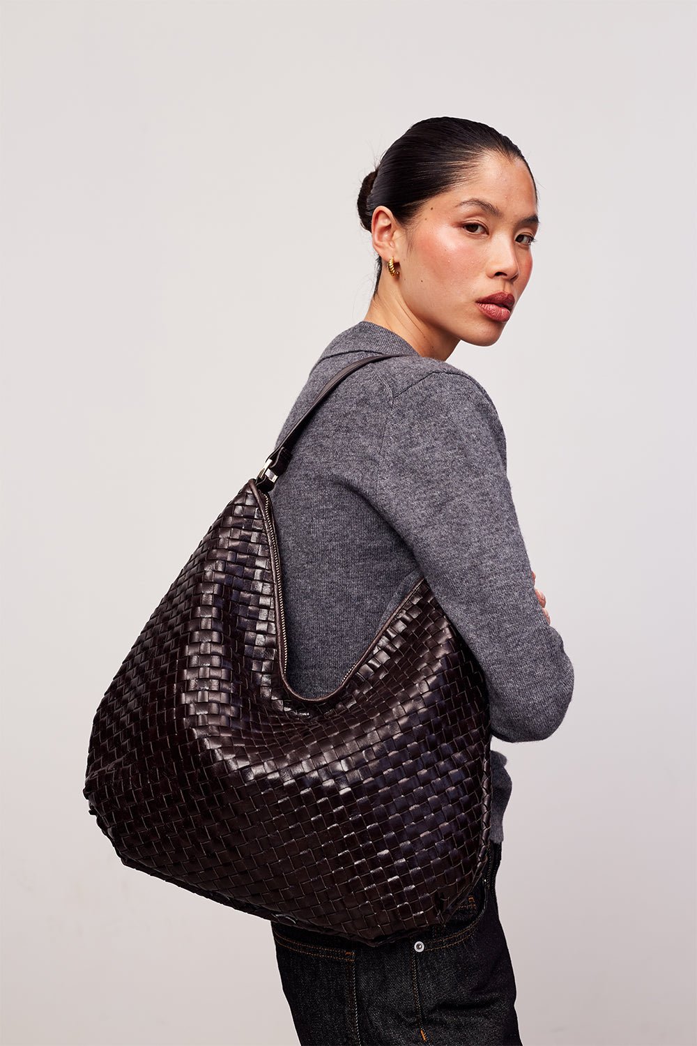 Salerno shoulder bag Mindy Dark brown – Adax Shop