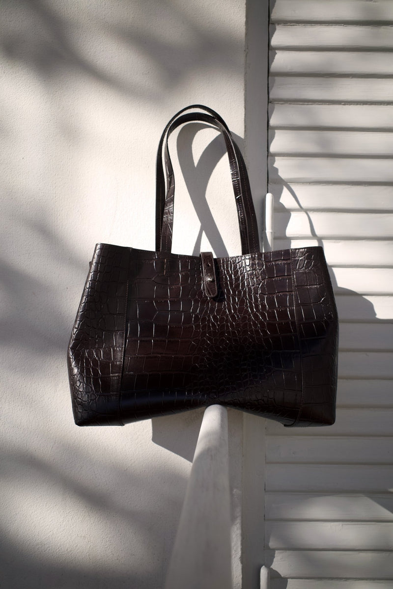 Teramo shopper Iris Dark brown - Adax Shop - Shopper