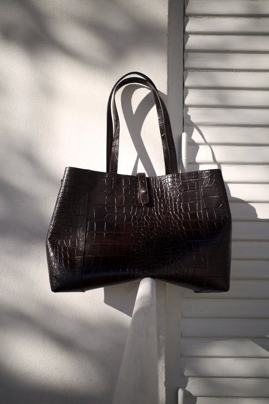 Teramo shopper Iris Dark brown - Adax Shop - Shopper