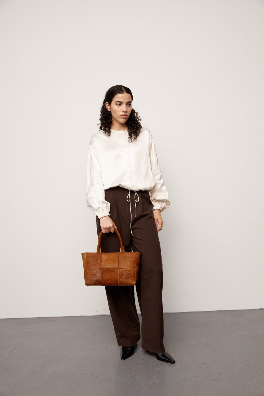 Molino braided handbag Harper Caramel - Adax Shop - Tasker