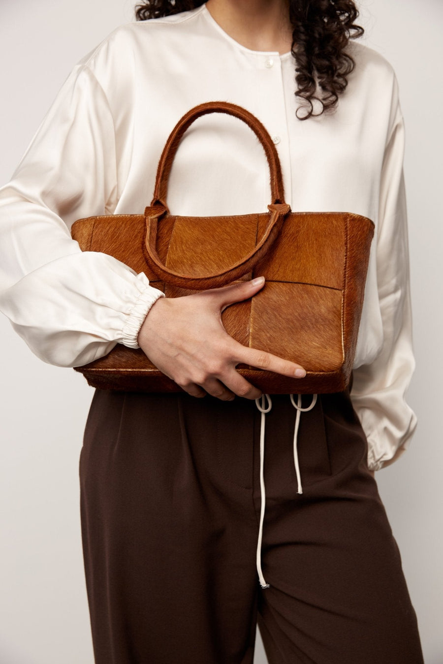 Molino braided handbag Harper Caramel - Adax Shop - Tasker