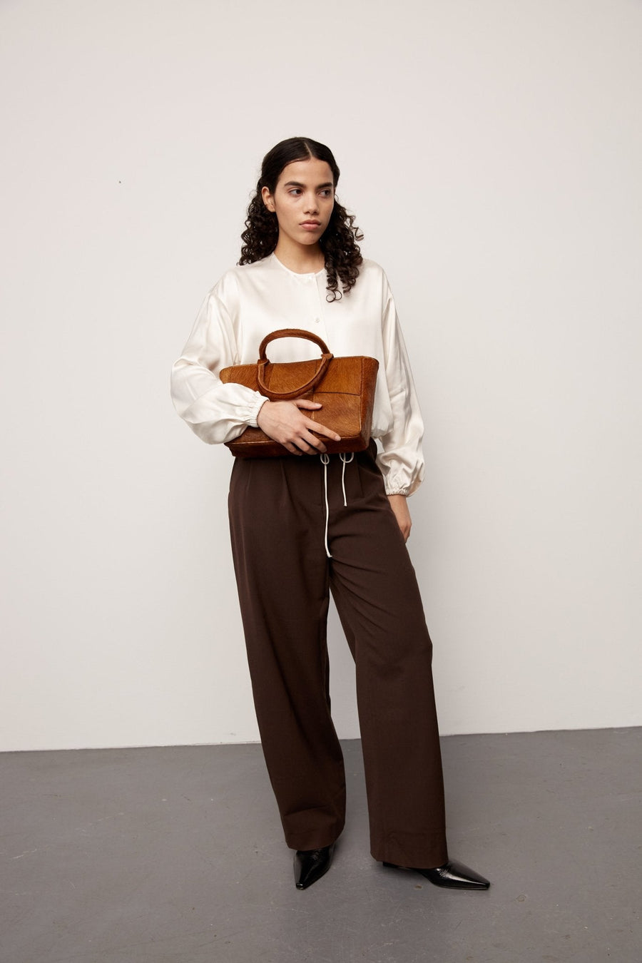 Molino braided handbag Harper Caramel - Adax Shop - Tasker