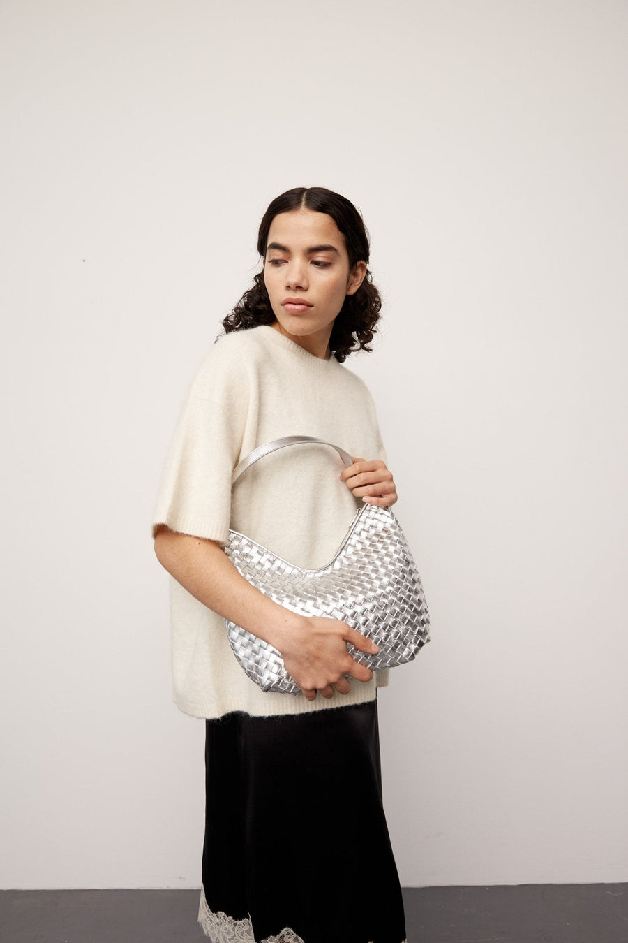 Salerno shoulder bag Mona Silver - Adax Shop - Shoulder bags