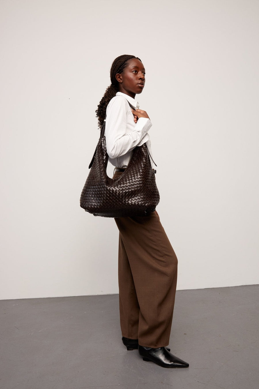 Salerno shoulder bag Magnolia Dark brown - Adax Shop - Tasker