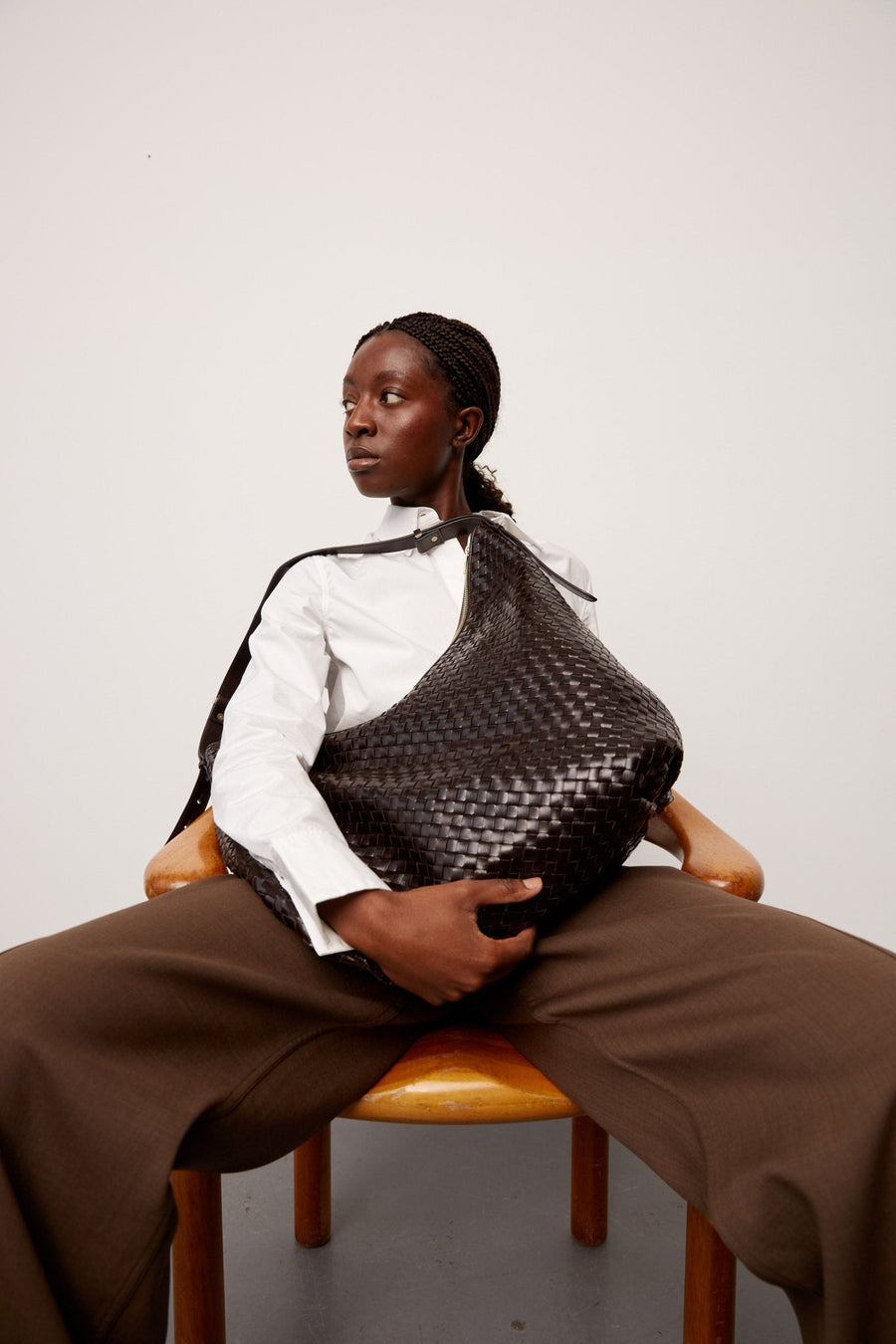 Salerno shoulder bag Magnolia Dark brown - Adax Shop - Tasker