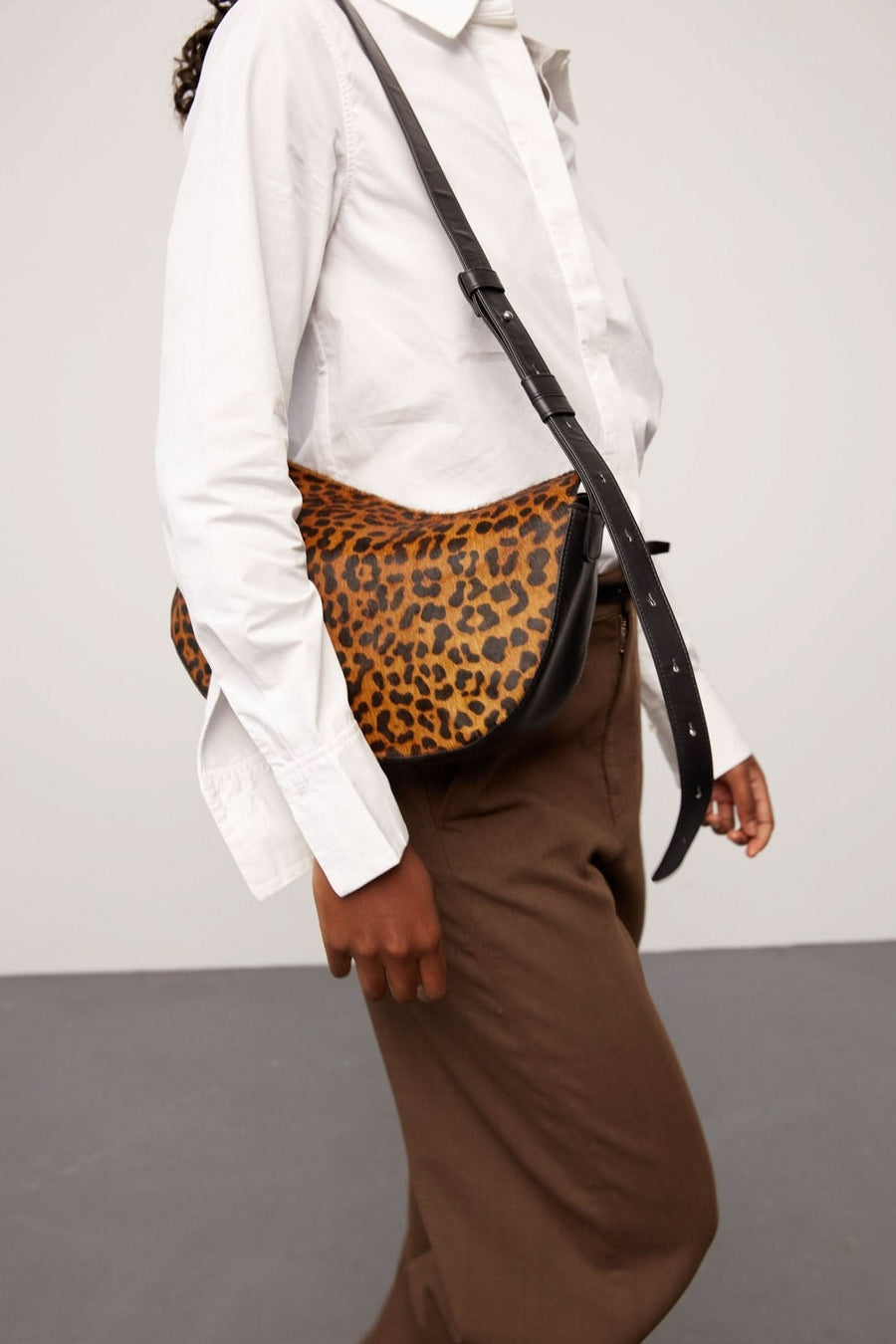 Amalfi leo shoulder bag Alba Brown leo - Adax Shop - Shoulder bags