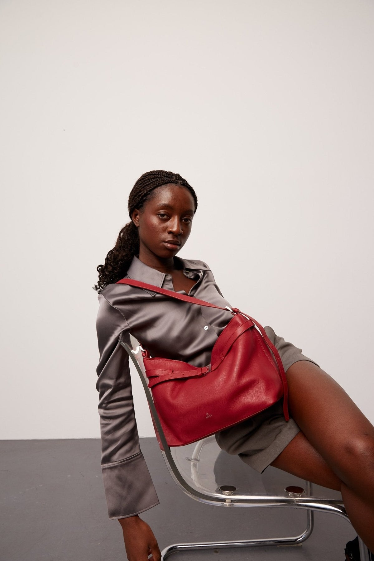 80'sUS！DOONEY 赤ショルダー Genuine Vintage DOONEY & BOURKE Red All Weather Leather Shoulder