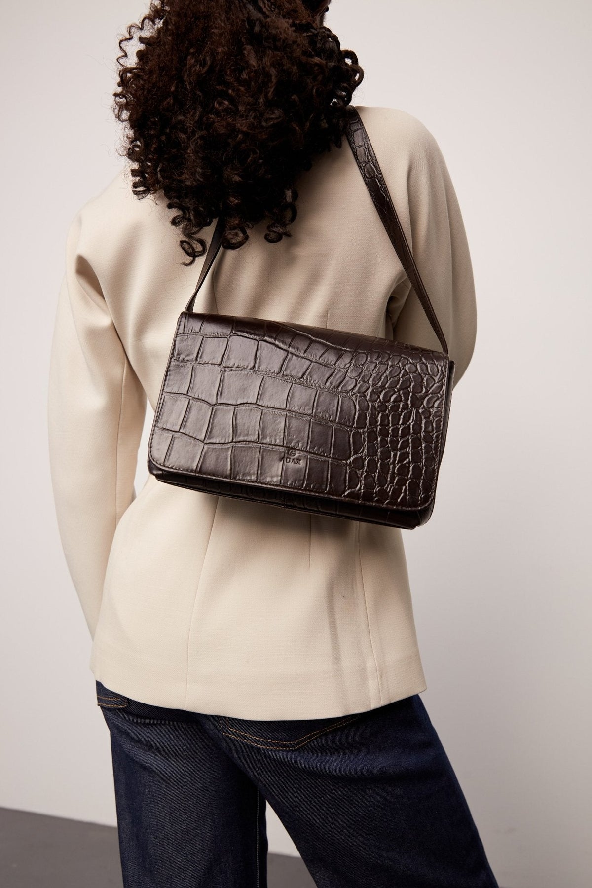 Teramo shoulder bag Evelina Dark brown – Adax Shop