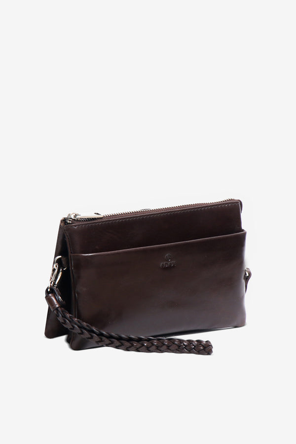 Bolso de mano combinado Salerno Nellie Marrón oscuro