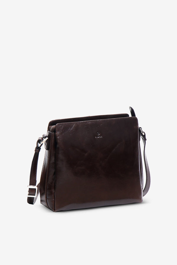 Salerno shoulder bag Sia Dark brown